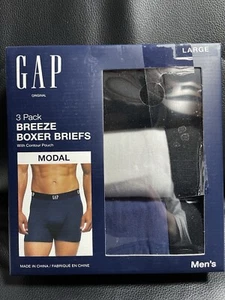 GAP Men’s L 3-Pack Breeze Soft Modal Boxer Briefs w/ Contour Pouch Assorted New - Picture 1 of 3