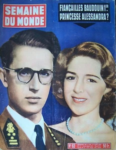 SEMAINE DU MONDE N° 83 de 1954 FIANCAILLES BAUDOIN ALESSANDRA  MIME MARCEAU  - Picture 1 of 1