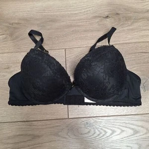 Rampage Black Floral Lace Underwire Push-Up bra 36C - Picture 1 of 4
