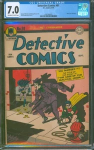 Detective Comics #91 🌟 CGC 7.0 🌟 Joker Cover! Golden Age Batman DC Comic 1944 - Picture 1 of 4