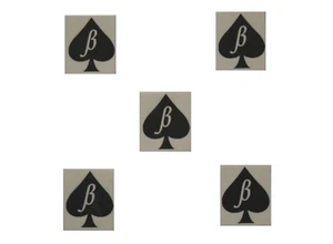 Pack of 5 - Mini Beta Boi of Spades Temporary Tattoo BBC Cuckold Gay Sissy Wimp - Picture 1 of 2