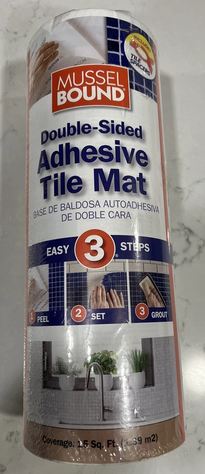 WOW Mussel Bound Adhesive Tile Mat 15 Sq. Ft. 3 Easy Steps & Fast