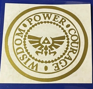 TLOZ Zelda Courage Wisdom Power Triforce Logo Emblem Car Vinyl Decal Sticker - Picture 1 of 1