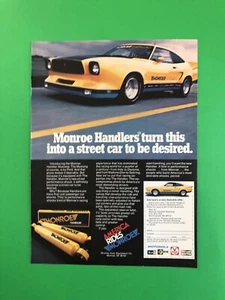1977 FORD MUSTANG 2 ORIGINAL VINTAGE PRINT AD ADVERTISEMENT PRINTED MONROE SHOCK - Bild 1 von 1