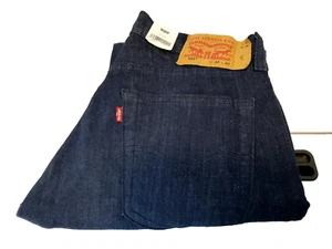 NEW Levis 501 Original Fit 30x32 100% Cotton Dark Wash Denim Jeans Black Button - Picture 1 of 11