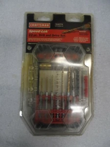Craftsman Speed-Lok Screw Guide Titanium Drill Bit Set 22-pc. NIP USA 9-64074 - Picture 1 of 10