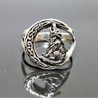 Fashion 925 Silver Openwork Moon Wolf Ring Men's Rings Party Jewelry Gift