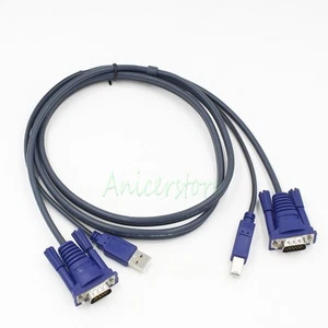 KVM Cable VGA M-M / USB A-B PC Monitor KVM Control Switch Extension Cable - Picture 1 of 1