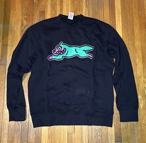 Billionaires Boys Club BBC Ice Cream Running Dog Black Sweater Sweatshirt Size M - Picture 1 of 5