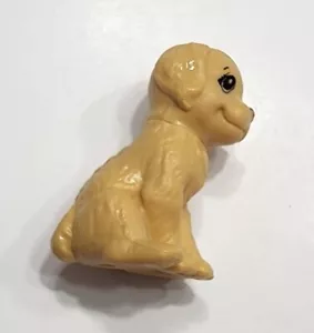 BARBIE PUPPY DOG SITTING BLONDE FLOPPY EARS CUTE ONLY DIORAMA DOLL PET PETS - Picture 1 of 3