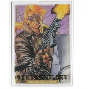 2024 Marvel Masterpieces 92 Platinum Clear Cut Johnny Blaze #2 - Picture 1 of 2