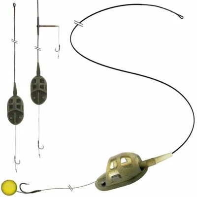 Method Feeder Karpfen Montage HAND FLAT Inline Feederkorb Fertigmontage Carp Rig - Bild 1 von 4