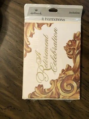 Vintage Hallmark Invitations, PACK OF 8 NEW Old Stock Retirement Celebration - Image 1 of 2