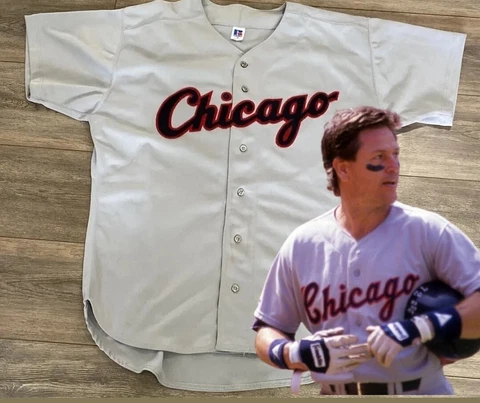 VINTAGE AUTHENTIC CARLTON FISK CHICAGO WHITE SOX JERSEY RAWLINGS 48 XL 24x32 Cover