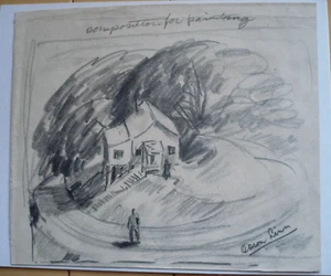 ORSON LINN, LISTADO, DIBUJO CALIFORNIA CALIF BOCETO MODERNISMO Plein Air CA ARTE - Imagen 1 de 13