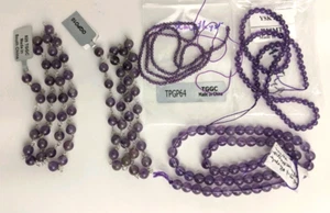 Job Lot Purple Amethyst Round Beads For Jewellery Making Jewellery Maker 61.97g - Imagen 1 de 12