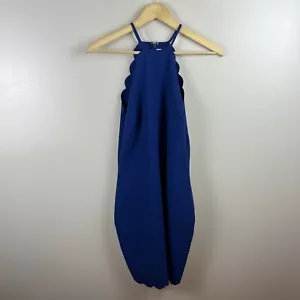 Likely Everly Jakobsmuschelkleid Größe 8 blau Neckholder Schmuckton besondere Anlässe - Bild 1 von 11