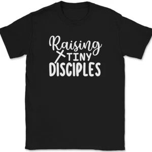 T-Shirt Raising Tiny Disciples lustig christliche Mutter Mutter Muttertag Jesus Gott - Bild 1 von 10