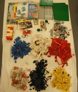 Vintage 1970s Mixed Lego Bricks Bundle Plus Boxes Catalogue - Picture 1 of 12