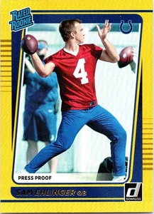 2021 Donruss Press Proof Premium Sam Ehlinger RC Rated Rookie Colts - Bild 1 von 2