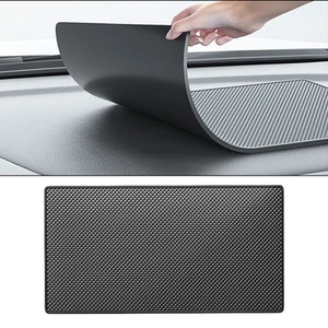 Black Car Front Dashboard Silicone Non-Slip Storage/ Catcher Pad Mat 180x130mm - Picture 1 of 6