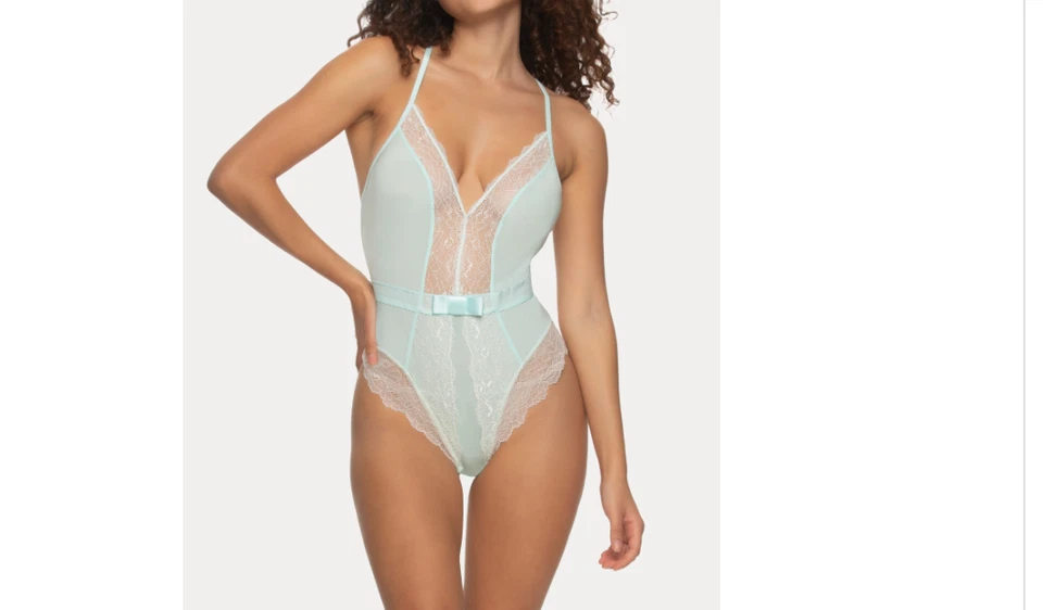Body de encaje Jezebel Henny para mujer - azul nuevo con etiquetas Foto 1 de 1