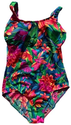 Traje de baño regular de una pieza Lands End vintage para mujer talla 14 nuevo con caja Foto 1 de 4