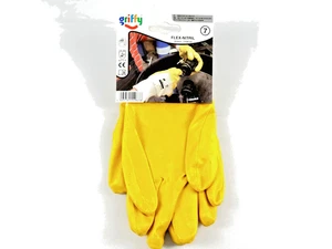 Griffy Flex Nitril Arbeitshandschuhe gelb | Nässeschutz Grip Handschuhe robust - Bild 1 von 2