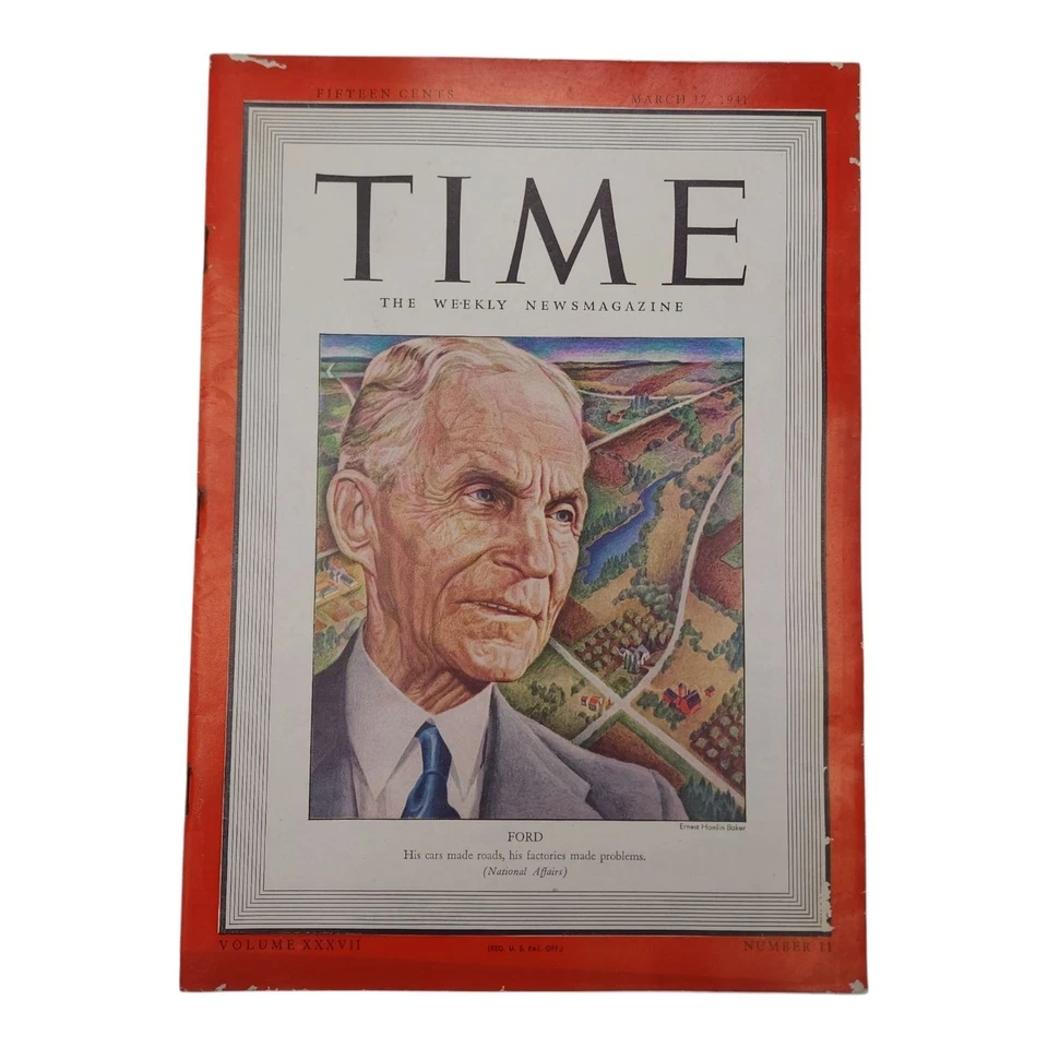 Vintage March 17, 1941 Time Magazine Henry Ford Motor Company Advertisements - Image 1 of 4