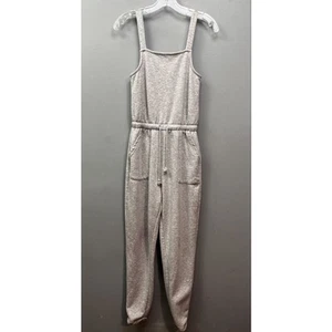Hippie Rose Jumpsuit Romper W/ Pockets Junior’s S Gray Jersey Knit Neutral - Picture 1 of 8