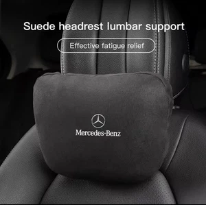 2 Car Neck Headrest Support Seat Soft Pillows For Mercedes Benz - Picture 1 of 6