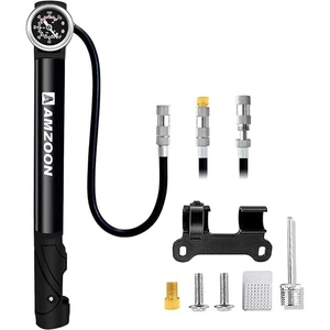 Compact Bike Pump with Pressure Gauge for Road & MTB - Schrader & Presta - Picture 1 of 14