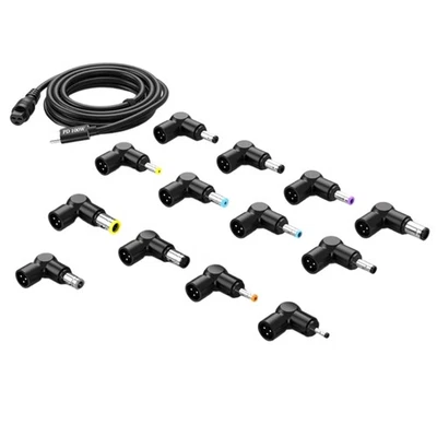 Type C 3Pin Power Cable With PD100W Charging with Adapter Option for Laptops - Image 1 of 4