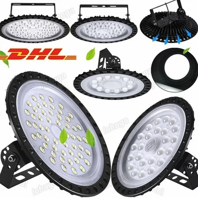 UFO LED Hallenbeleuchtung Industrielampe Hallenstrahler Hallenleuchte High Bay - Bild 1 von 4