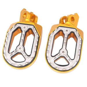 Dirt Bike Racing Footpegs Aluminum Footrests Gold for Suzuki RMZ250 RMZ450 10-15 - Picture 1 of 6