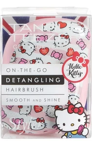 Tangle Teezer Detangling Compact Styler Hairbrush Hello Kitty Pink Candy Stripe - Picture 1 of 3