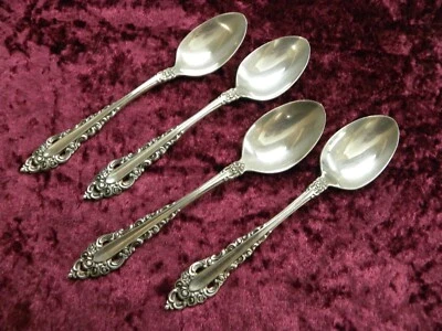 Royal Grandeur 4 cucharaditas Oneida Community plateado MUY FINO Foto 1 de 3