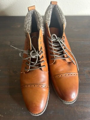 Botas de cuero marrón brogue La Milano para hombre talla 12 - B51573 Foto 1 de 4