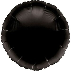 BLACK SHINY FOIL BALLON / 18in / 45cm / HELIUM QUALITY / RIBBON NOT INC