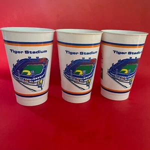 (4) Vintage TIGER STADIUM DETROIT TIGERS Plastikbecher - BISMARCK FOOD - selten Rarität - Bild 1 von 9
