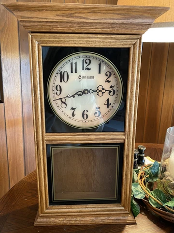 Swan Quarter Carving Co Oak Quartz Regulator Clock HANDMADE Customizeable Glass Cover