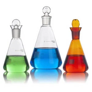 Wholesale 10ml-1000ml Amber Erlenmeyer Iodimetric Flask w/ stopper Glassware CA - Picture 1 of 12
