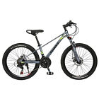 Mountain Bike Adult Bicycle 24-inch Tire Bike Rear Rack Heavy Duty 21-Speed