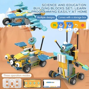 Robot Building Kit-12-in-1 Coding Toy for Kids with 419PCS & Programmable Blocks - Picture 1 of 19