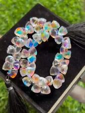 Mystic Rainbow Quartz Faceted 3d Triangle Mystic Rainbow Quartz gemstone beads