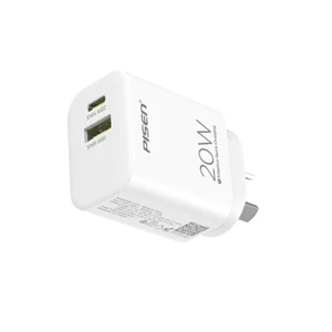 Pisen 20W USB A + C Fast Wall Charger - Picture 1 of 8