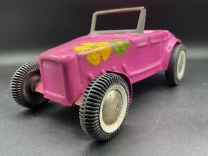 Vintage 1969 Buddy L Pink Hot Rod Jalopy Flower Car Roadster Pressed Steel #6