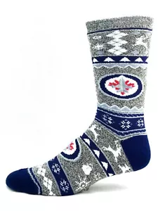 Winnipeg Jets Adulto Brutto Natale Maglione Holiday Crew Calzini - Foto 1 di 3