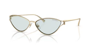 TIFFANY Womens Sunglasses TF3095 6196MF Pale Gold Frame W/ Photo Azure Blue 61MM - Picture 1 of 5