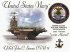 Postcard US Navy USS John C Stennis CVN-74 Nimitz-Class Nuclear Aircraft Carrier